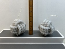Wax Rope Knot Candles 3”