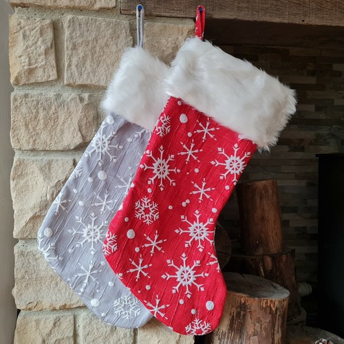 Large red grey - grey, glitter