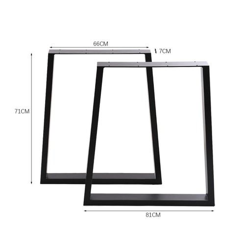2pcs cast iron trapezium - iron, frame