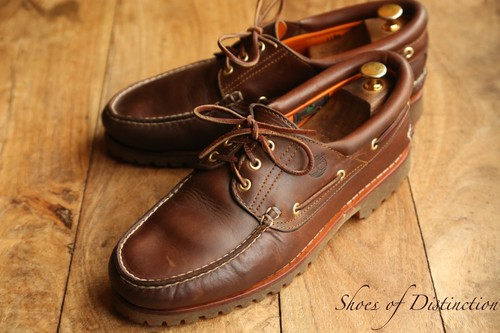 Timberland brown leather boat - leather,