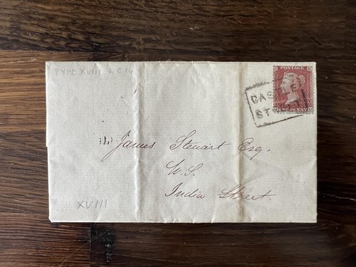 1856 penny red cover - 1d,