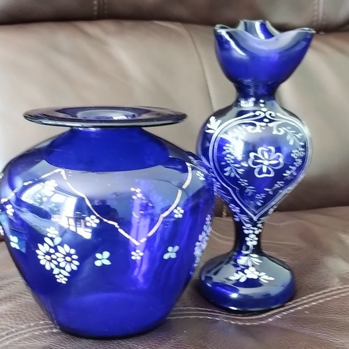 Two cobalt blue - two, victorian