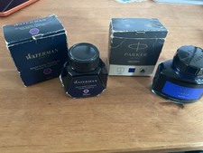 Parker Fountain Pen Ink Bottle Blue QUINK Waterman Tender Purple Ink