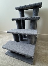 Pet Stairs Ladder Ramp Steps – 1 to 4 Steps | Cats & Dogs | Sturdy, Carpeted