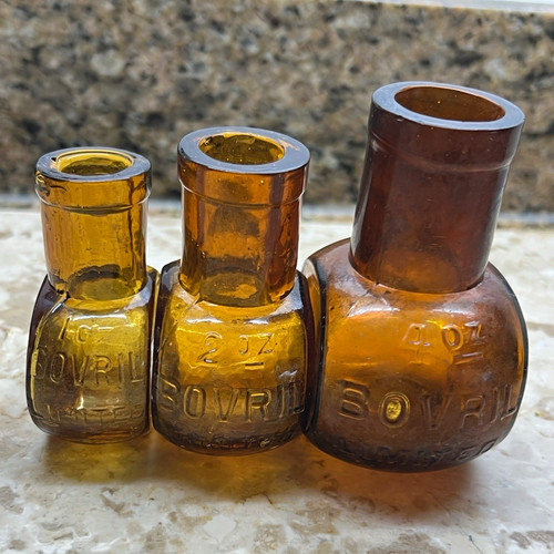 Bovril amber glass advertising - bovril,