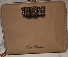 Beige tablet case #Ted Baker# gold bow