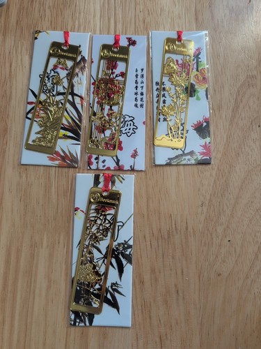 Asian chinese bookmarks 4pcs - chinese,