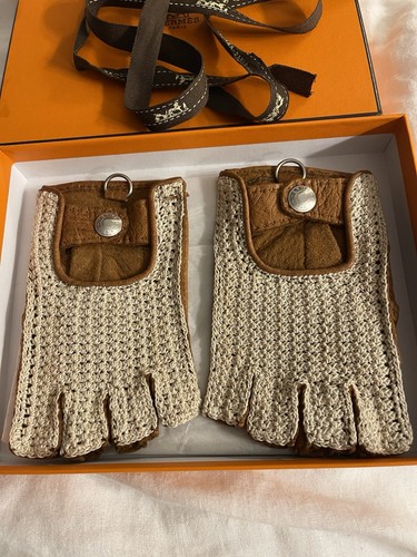 Vintage hermes lamb skin and - hermes,