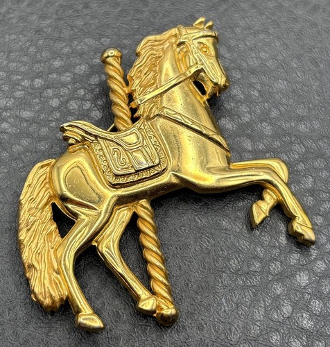 Vintage carousel horse - horse, brooch