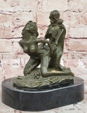 Erotic Nude Skeleton Bronze
