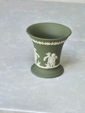 Wedgwood green jasperware vase