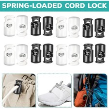 Toggles Cord Stopper Spring-Loaded Lock Adjusters Plastic Push Button 1-10pcs