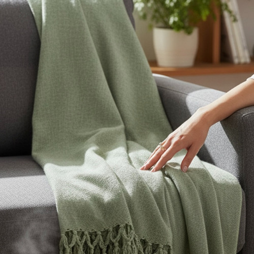 Luxury chenille throw - chenille, blanket