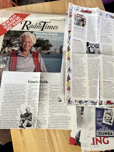 Gracie fields clippings - gracie,