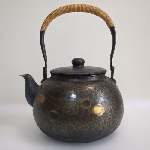 Vintage hammered copper kettle - copper,