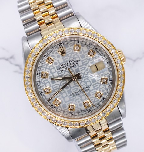 Gents steel gold rolex - &,