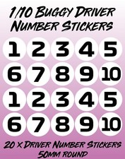 20 x RC 1-10 numbers Stickers