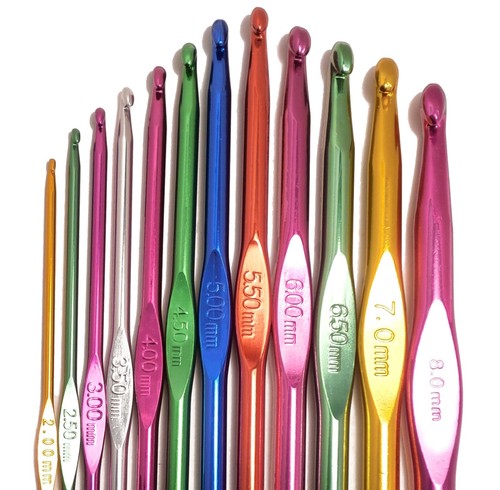 Metal crochet hook sizes - crochet,