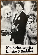 Keith Harris with Orville & Cuddles BBC card signed to reverse