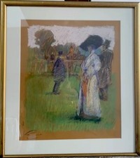 Ken Moroney, a lady at the