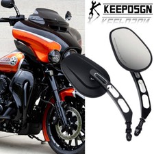 Black CNC Motorcycle Mirrors