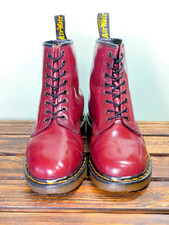 Dr Martens Vintage 90s Made in England boots cherry red 8 eyes size UK 9 (157)