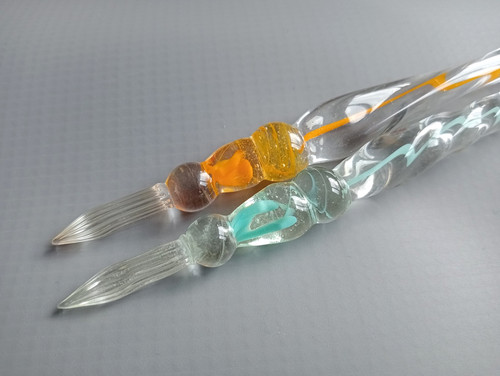 Herbin glass pens - glass, spiral