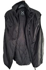 Haglofs Men's Pertex Thermolite Micro Black Gilet Windstopper Jacket Size Large 