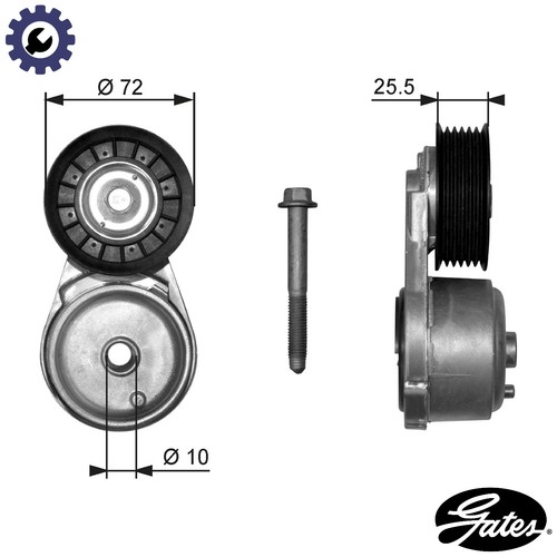 Belt tensioner vribbed - belt,