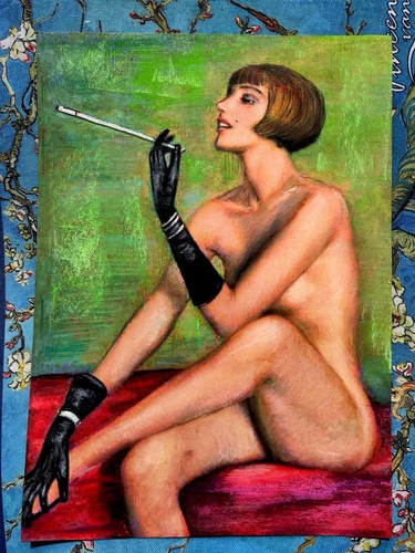Original pastel drawing - pastel,