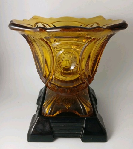 Art deco amber - amber, glass