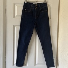 Women's Blue New Look Lift & Shape Jeans Size 10 High Wasted Skinny Casual