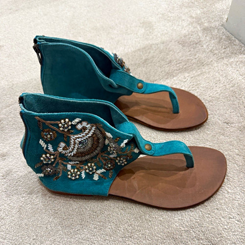 Office girl turquoise suede - office,