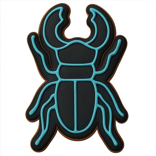 Giant feigning beetle cookie - beetle,