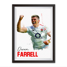 Owen Farrell Six Nations Rugby Union Print | A4 print only | Rugby Gift