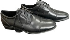 Leather Upper Lace Up Black