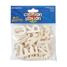 Wooden Alphabet Letters A–Z – 60 Uppercase Craft Letters for Scrapbooking & DIY