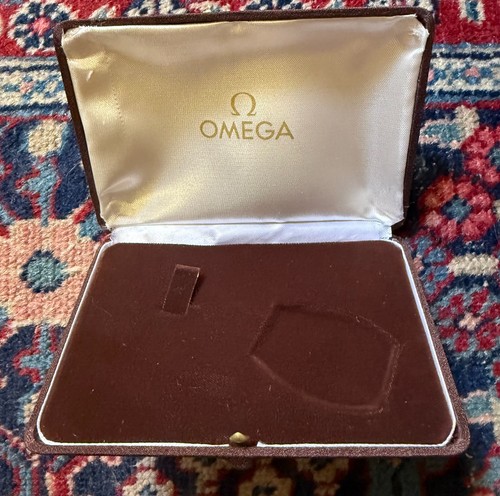 Omega vintage barrel watch box