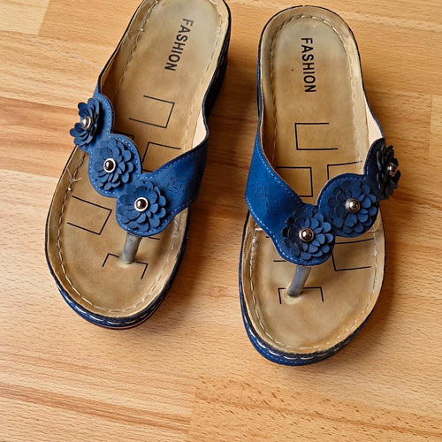 Women blue slip - blue, slip-on