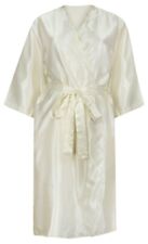 UK Satin Robe Wedding Bride Bridesmaid Kimono Dressing Gown Bathrobe Size 14/16.