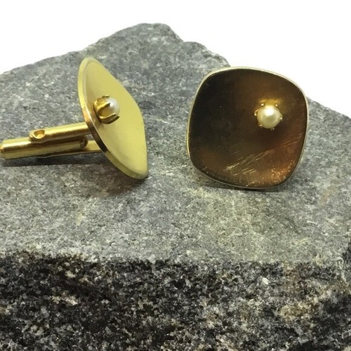 Vtg cufflinks concave - vtg,