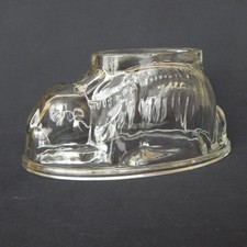 Vintage glass rabbit jelly - vintage,