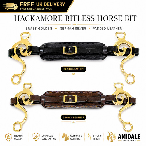 Hackamore bitless horse - hackamore, bit