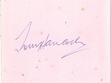 TONY HANCOCK (THE BLOOD DONOR) GENUINE IN PERSON AUTOGRAPH ON AN ALBUM PAGE.