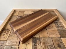 Handmade Walnut Chopping Board–Rustic Wooden Cutting Bread Cheese Serving Block