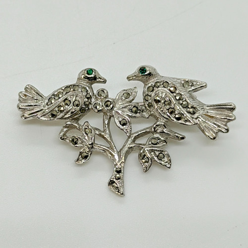 Vintage marcasite love - marcasite,