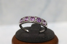 9ct White Gold Pink Sapphire &