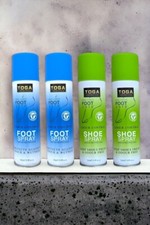 4 x Odour Control SHOE & FOOT  deodorant Sprays - Antibacterial - Anti fungal