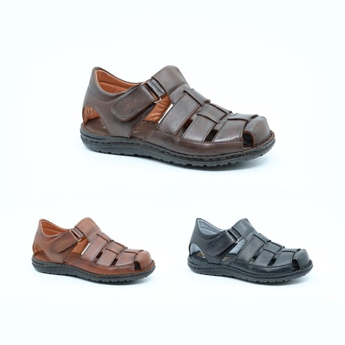 Lusco mens full leather - , strap