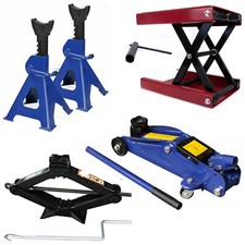 Heavy Duty Hydraulic Trolley Floor Jack Axle Scissor Stands Car/Motorcycle Lift